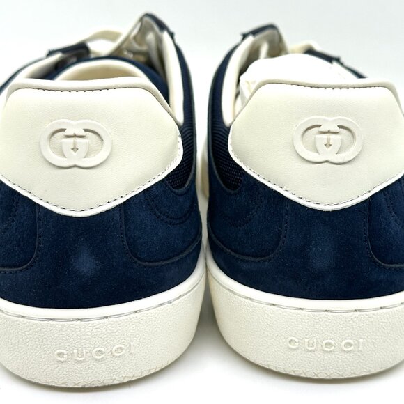 GUCCI Mens Sweet Interlocking G Logo Lace Up Low Top Suede Sneakers Shoes main image 5